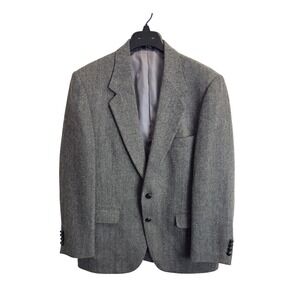 Joe Namath‎ Signature Collection Mens Grey Herringbone Wool Blend Blazer 42R